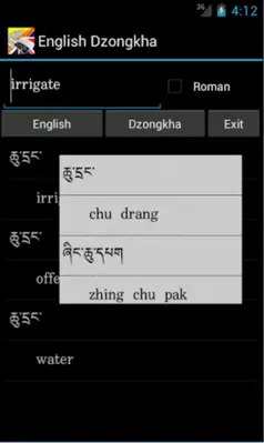 Dzongkha English Dictionary android App screenshot 5